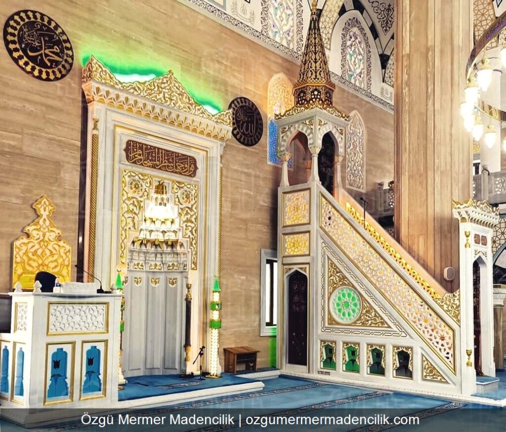 Ankara mihrap, minber ve vaaz kürsüsü takımı - cami mermer işleme