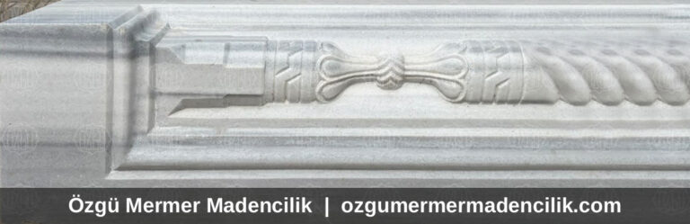 Burmalı silme işlemeli mermer korniş