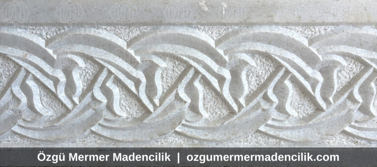 Geçme desenli mermer friz işlemesi
